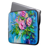 Öl malt einen Strauß Rose. Impressionistin Laptopschutzhülle (Vorderseite Links)