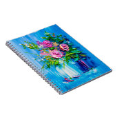 Öl malt einen Strauß Rose. Impressionistin Notizblock (Rechte Seite)