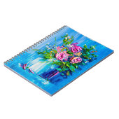 Öl malt einen Strauß Rose. Impressionistin Notizblock (Linke Seite)