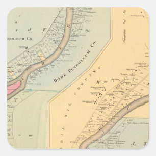 Öl-Nebenfluss Crawford County und Venango County Quadratischer Aufkleber