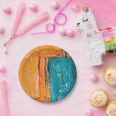 Öl Paint abstrakt Artistic Design Pappteller (Party)