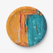 Öl Paint abstrakt Artistic Design Pappteller (Vorderseite)