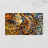 Öl Paint Fluid Marmortextures Triptych Visitenkarte (Vorderseite)