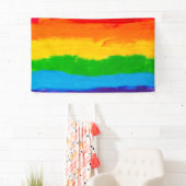 Öl-Paint-Regenbogenfarben LGBT-Banner Banner (Insitu)