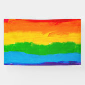Öl-Paint-Regenbogenfarben LGBT-Banner Banner (Horizontal)