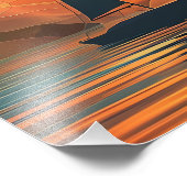 Öl Paint Sunset Lighthouse Fotodruck (Ecke)