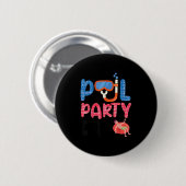 Ol Party Dad Fun With Floatie And Trocal Vibes Fat Button (Vorne & Hinten)