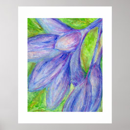Öl-Pastell-Lila-Blume Poster