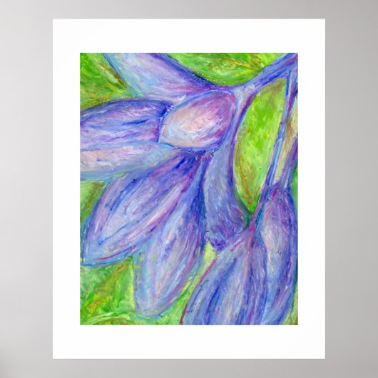 Öl-Pastell-Lila-Blume Poster (Vorne)