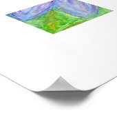 Öl-Pastell-Lila-Blume Poster (Ecke)