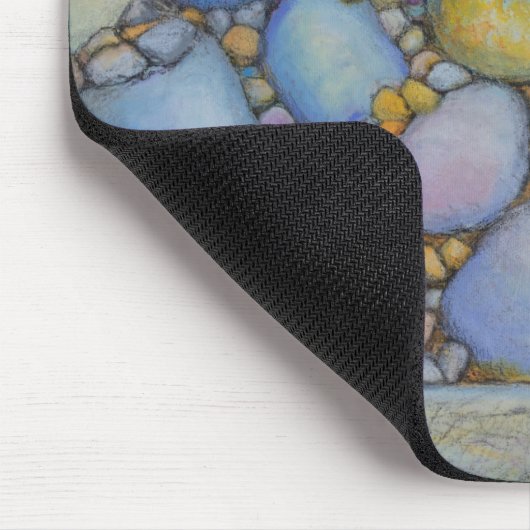 Öl Pastell River Rock und Kies Mousepad (Ecke)