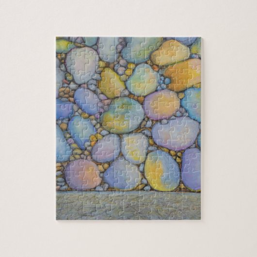 Öl Pastell River Rock und Kies Puzzle (Vertikal)