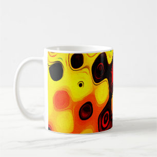 Öl Pastellfarben zeichnend. Abstrakter Farbhinterg Kaffeetasse
