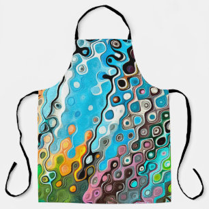 Öl Pastellfarben zeichnend. Abstrakter Farbhinterg Schürze