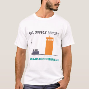 Öl-Prognose: 1 Tag / 8 Tage Chanukka-Nerd-T-Shirt T-Shirt