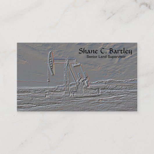 Öl-Pumpanlage-Visitenkarte Visitenkarte (Vorderseite)
