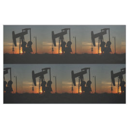 Öl-Pumpen-Jack an Sonnenuntergang 9" Stoff