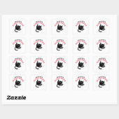 Ol' Razzle Dazzle_ Funny Cat Quadratischer Aufkleber (Blatt)