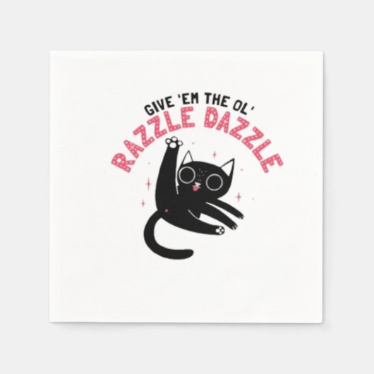 Ol' Razzle Dazzle_ Funny Cat Serviette (Vorderseite)