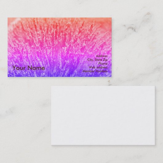 Öl-Regenbogen Visitenkarte (Vorne/Hinten)