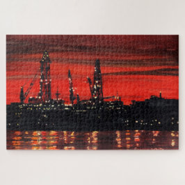 Öl Rigs bei Night 1014pc Puzzle