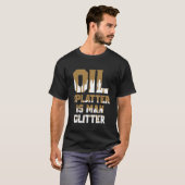 Öl Spritzer ist menschlicher Glitzer T-Shirt (Vorne ganz)