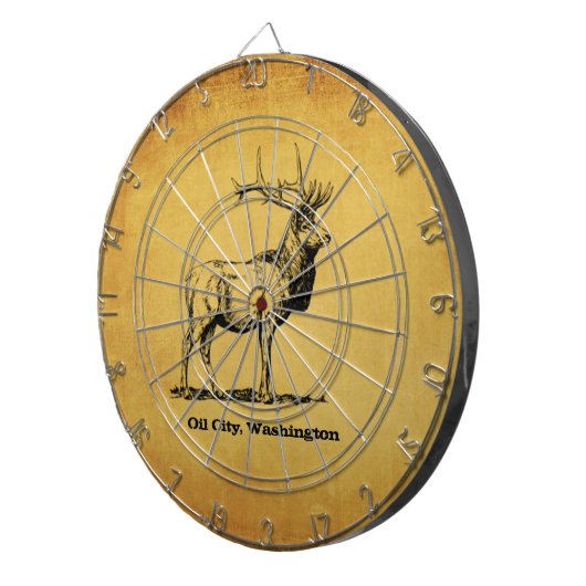 Öl-Stadt, Washington-Elch-Dartscheibe Dartscheibe (Vorderseite rechts)