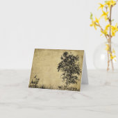 Ol Tree, Sheep & Crow- Prim Lil Note Card Karte (Gelbe Blume)