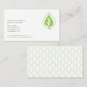 Öl-Tropfen und Blatt-Logo-Muster-ätherische Öle Visitenkarte (Vorne/Hinten)