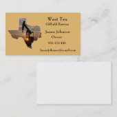 Öl-und Gas-Industrie-Visitenkarte-Texas-Form Visitenkarte (Vorne/Hinten)