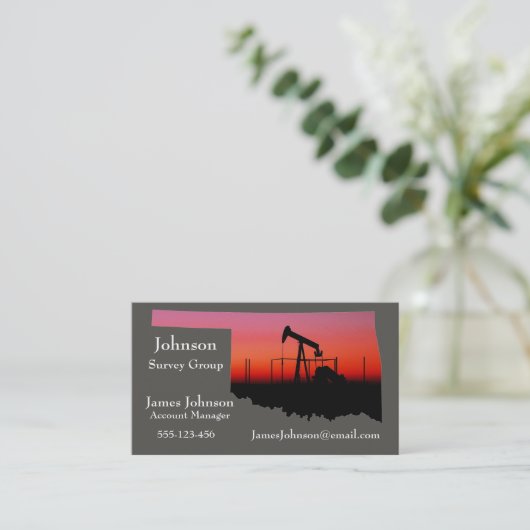 Öl-und Gas-Industrie-Visitenkarten Oklahoma Visitenkarte (Stehend Vorderseite)
