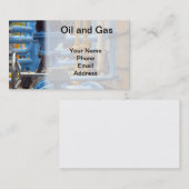 Öl und Gas Visitenkarte (Vorne/Hinten)