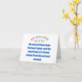 Öl und Parfum machen Herzglanz - Freundschaft Q Karte (Gelbe Blume)