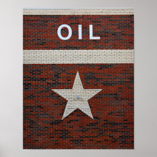 Öl und Texas-Sternzeichen Poster