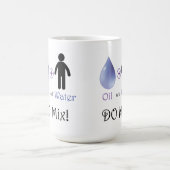 Öl und Wasser mischen Kaffeetasse (Mittel)