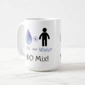Öl und Wasser mischen Kaffeetasse (Vorderseite Links)