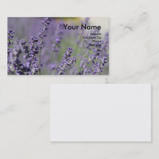 Öl-Visitenkarten mit Lavendel Visitenkarte (Vorne/Hinten)