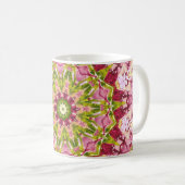 Ola Boos grünes und rosa Kaleideskop Kaffeetasse (VorderseiteRechts)