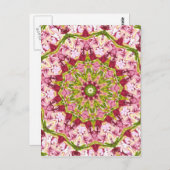 Ola Boos grünes und rosa Kaleideskop Postkarte (Vorne/Hinten)