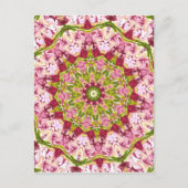Ola Boos grünes und rosa Kaleideskop Postkarte (Vorderseite)