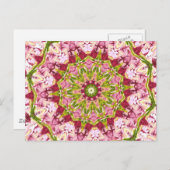 Ola Boos grünes und rosa Kaleideskop Postkarte (Vorne/Hinten)