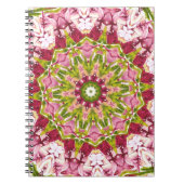 Ola Boos Pink & Green Kaleidescope-Notebook Notizblock (Vorderseite)