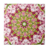 Ola Boos rosa & grüne Kaleidescope-Tile Fliese (Vorderseite)
