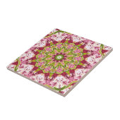 Ola Boos rosa & grüne Kaleidescope-Tile Fliese (Seite)