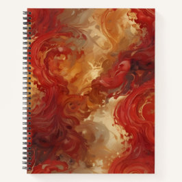 Ola de Oro y Carmesí Notizblock