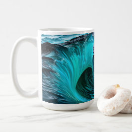 "Ola Tiburón" Blaue Haifischwelle Kaffeetasse