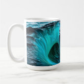 "Ola Tiburón" Blaue Haifischwelle Kaffeetasse (Links)
