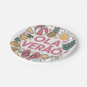 Olá Verão/Hello summer  Pappteller (Schrägansicht)