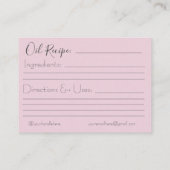 Ölabscheider Visitenkarte (Rückseite)