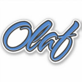 Olaf Name blue Aufkleber Sticker Stickerset (Vorderseite)